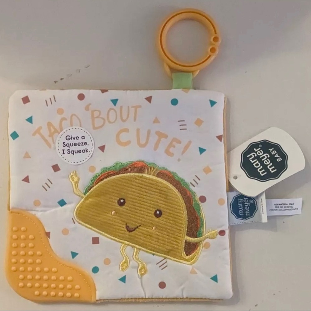Mary Meyer Baby Taco Crinkle Teether Brand New With Tags BNWT